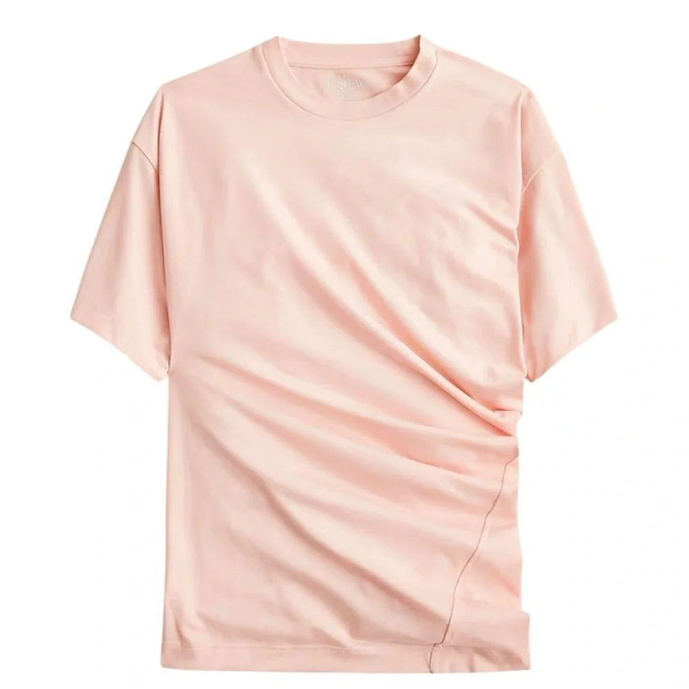 J. Crew New 100% Peruvian Pima Cotton Twisted Asymmetrical Black Tee NWT S